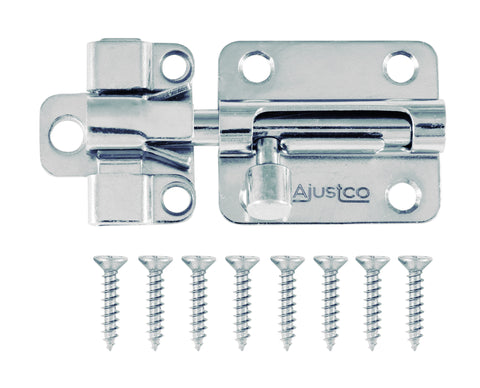 AjustLock 2.5 Inch Zinc Silver Barrel Bolt Lock
