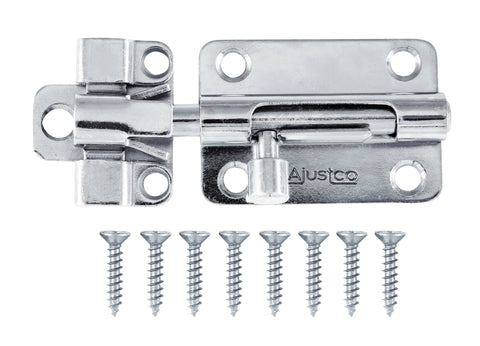 AjustLock 3 Inch Zinc Silver Barrel Bolt Lock