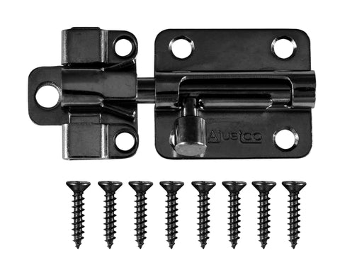 AjustLock 2.5 Inch Zinc Black Barrel Bolt Lock