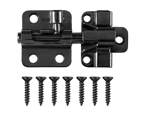 AjustLock 2 Inch Zinc Black Barrel Bolt Window Lock