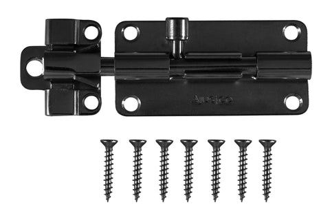 AjustLock 4 Inch Zinc Black Barrel Bolt Lock
