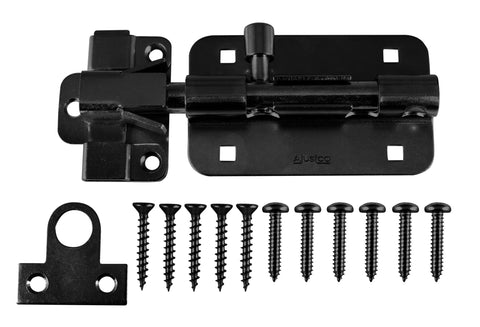 AjustLock 5 Inch Extra HD Zinc Black Barrel Bolt Lock