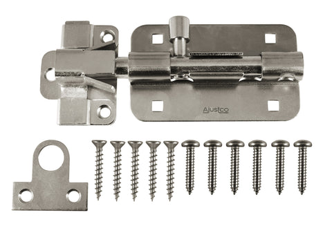AjustLock 5 Inch Extra Heavy Duty SS Barrel Bolt Lock