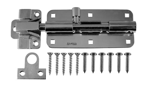 AjustLock 8 Inch Extra HD Stainless Steel Barrel Bolt Lock