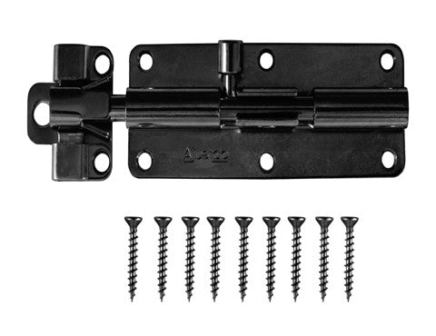 AjustLock 5 Inch Zinc Barrel Bolt Lock Black