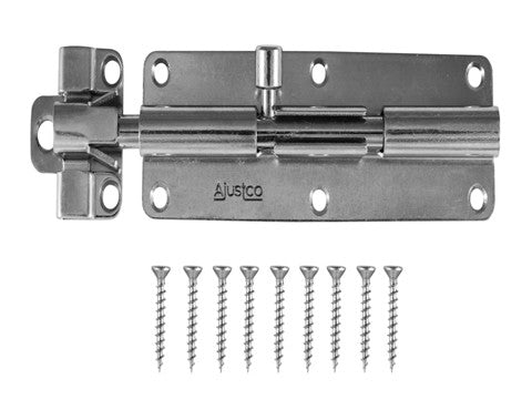 AjustLock 6 Inch Stainless Steel Barrel Bolt Lock